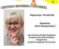 terapeuta odruchów Masgutowej, terapeuta SI mgr Katarzyna Wróbel-Śmigielska