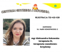 Terapeuta czaszkowo-krzyżowa mgr Aleksandra Kokowska
