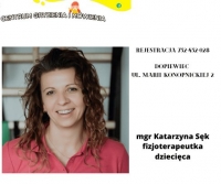 Fizjoterapia dziecięca mgr Katarzyna Sęk